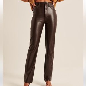 Abercrombie & Fitch Brown Leather Pants